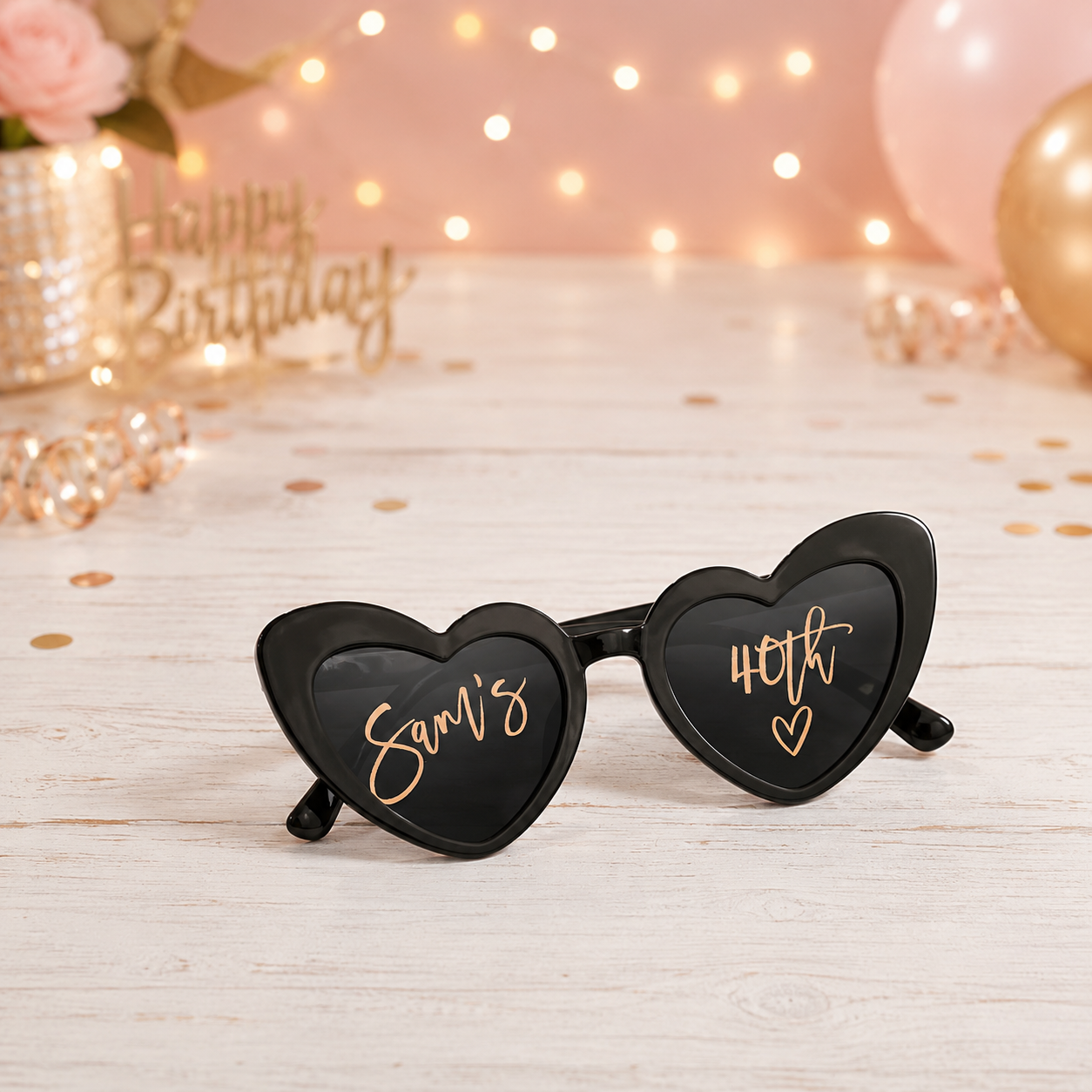 Personalised Birthday Heart Sunglasses
