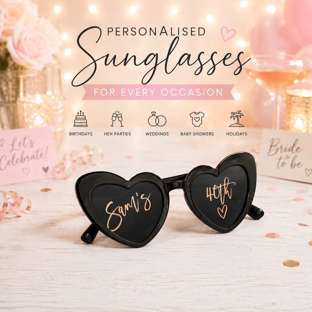 Personalised Birthday Heart Sunglasses