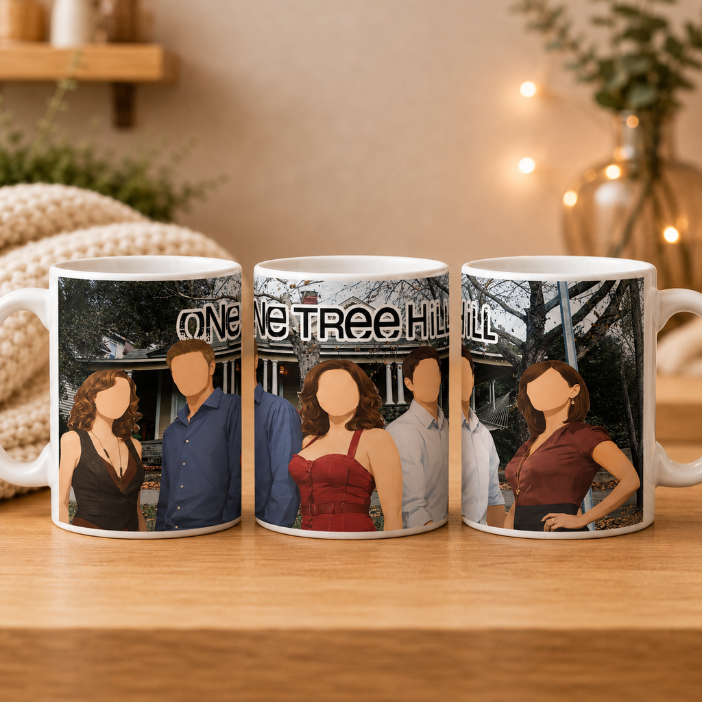 One Tree Hill Inspired Mug – Custom Faceless Character Design, TV Show Fan Gift, 11oz Ceramic Mug