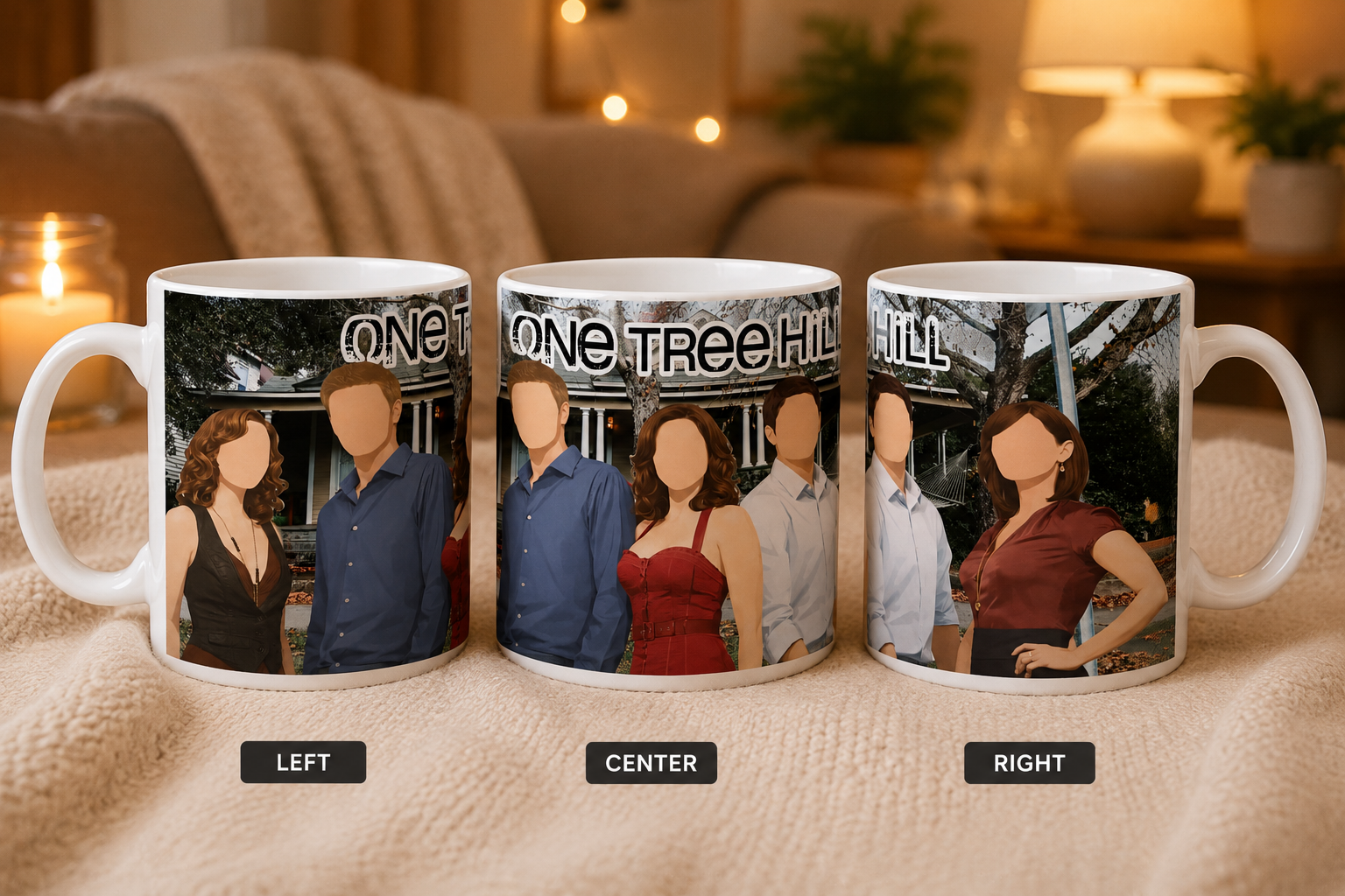 One Tree Hill Inspired Mug – Custom Faceless Character Design, TV Show Fan Gift, 11oz Ceramic Mug