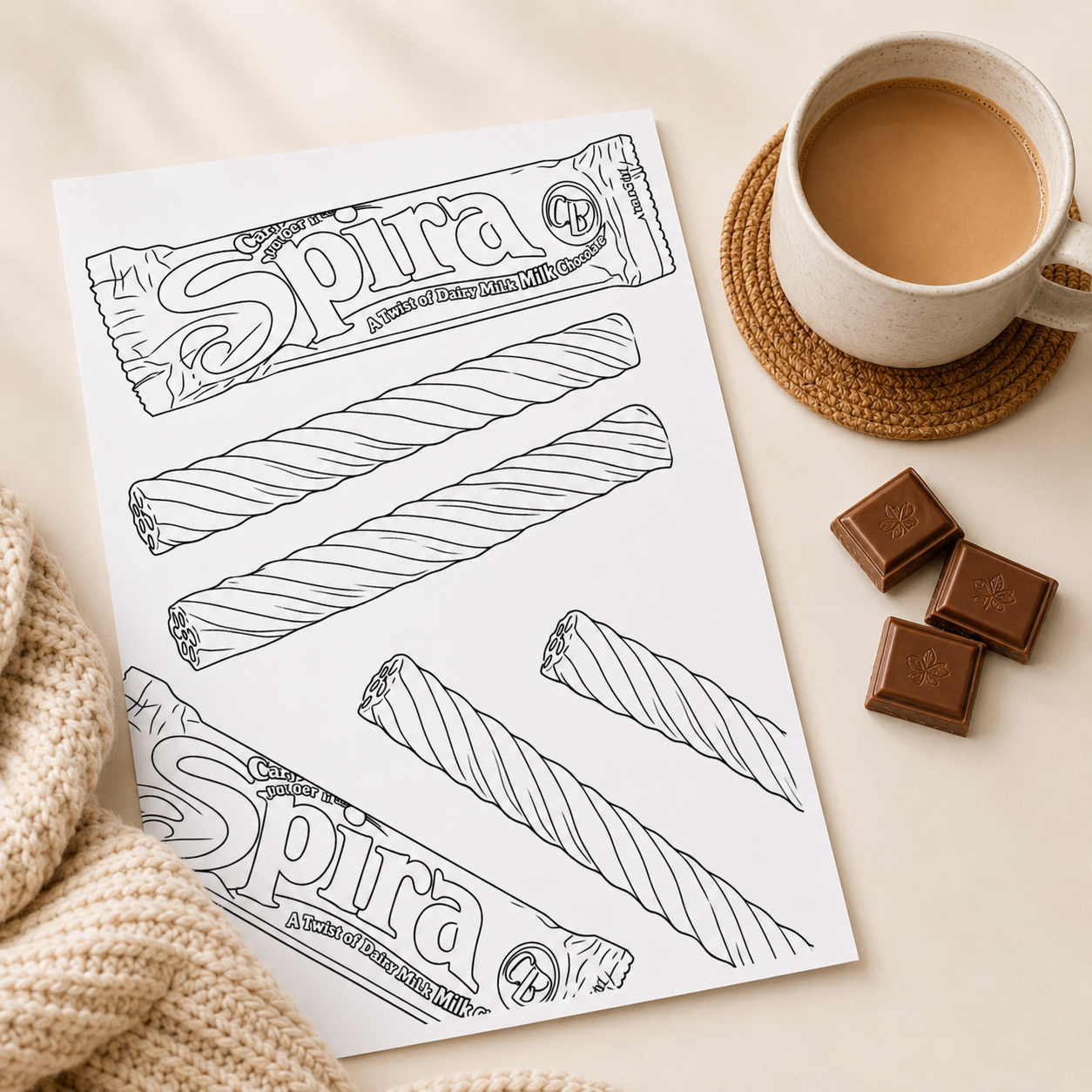 Nostalgia Food Colouring Book – Retro Snacks & Sweets A4 Colouring Pages