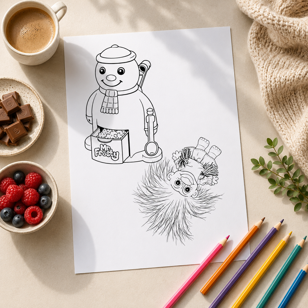 90s Nostalgia Colouring Book – 20 Page Retro Inspired A4 Colouring Book for Adults & Teens