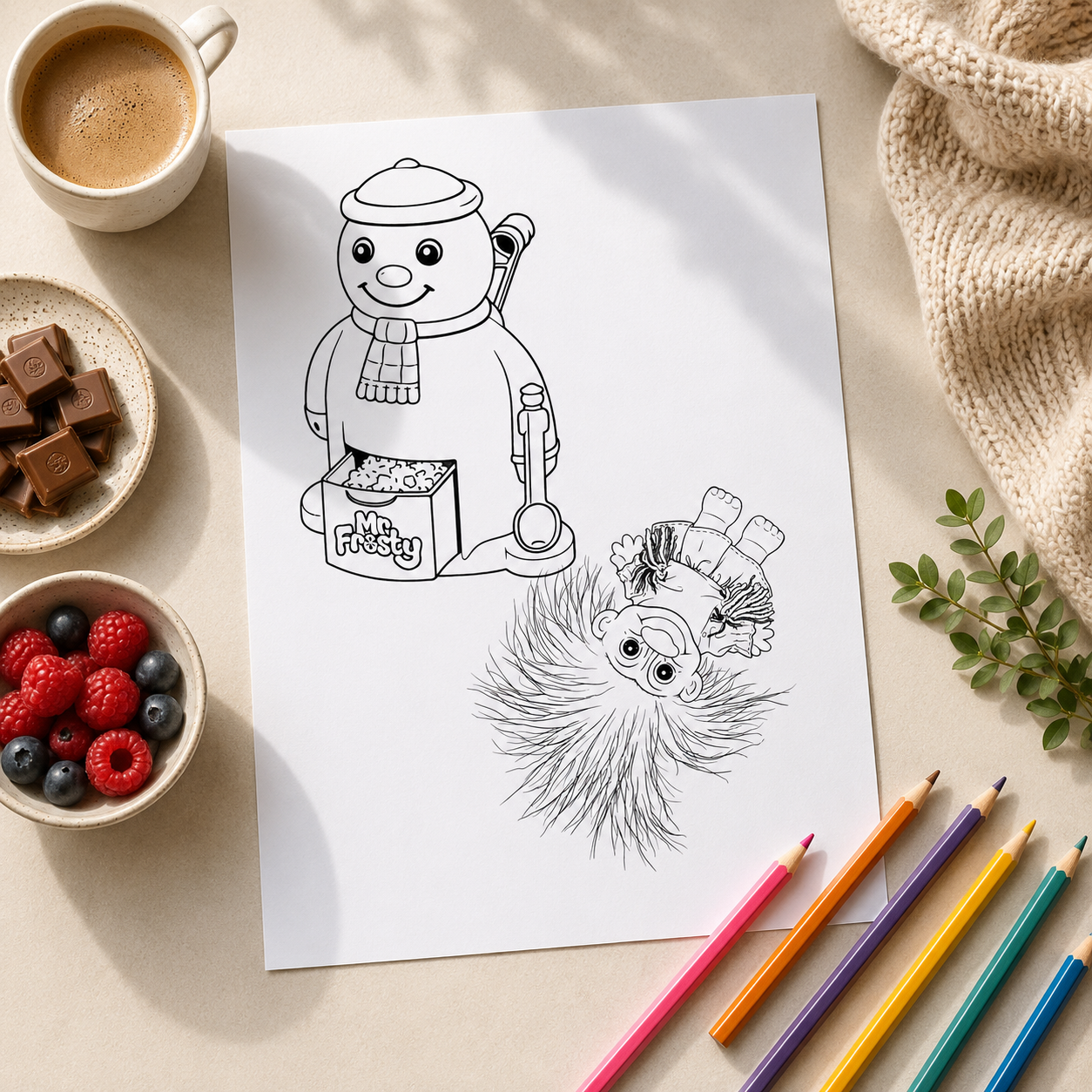 90s Nostalgia Colouring Book – 20 Page Retro Inspired A4 Colouring Book for Adults & Teens