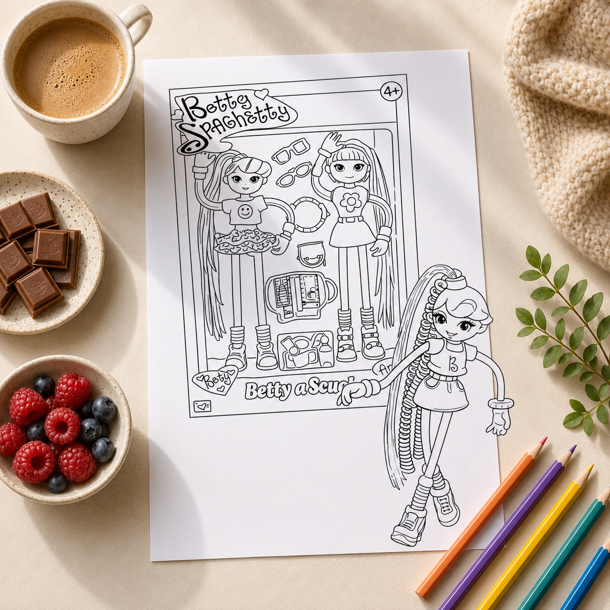90s Nostalgia Colouring Book – 20 Page Retro Inspired A4 Colouring Book for Adults & Teens