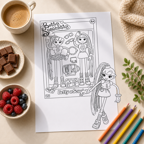 90s Nostalgia Colouring Book – 20 Page Retro Inspired A4 Colouring Book for Adults & Teens