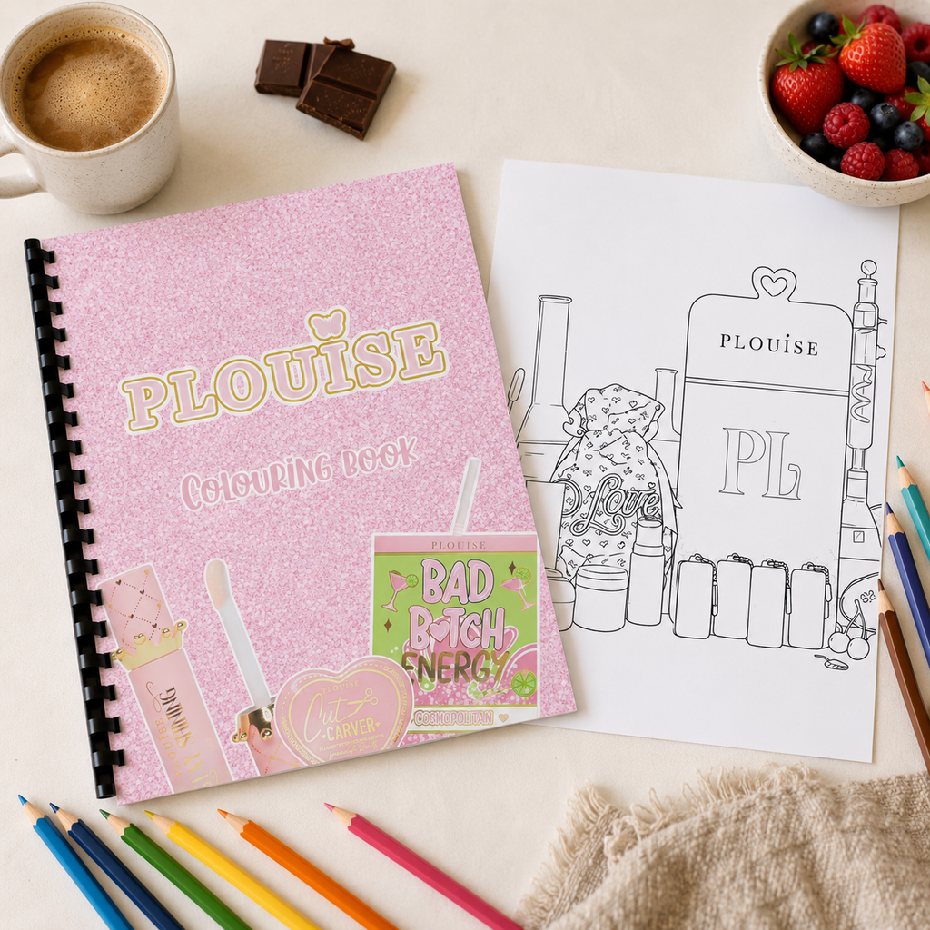 PLOUISE Inspired Colouring Book – 20 Page Beauty & Makeup Themed Colouring Book