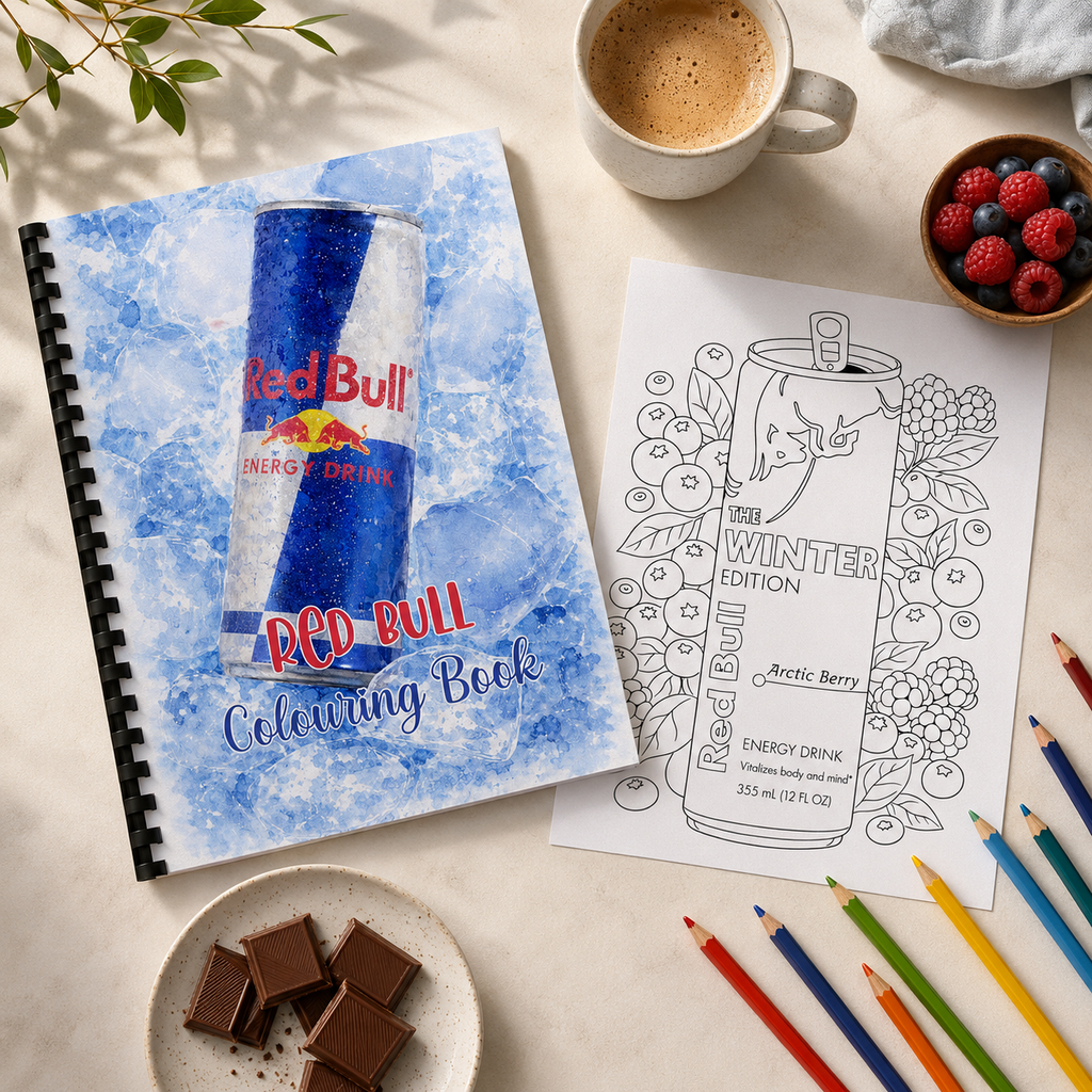 Red Bull Inspired Energy Drink Colouring Book