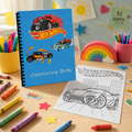 Hot Wheels Inspired Colouring Book for Kids & Car Lovers