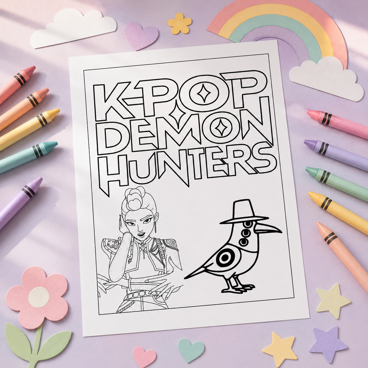 K-Pop Demon Hunters Colouring Book | 30 Page Anime & K-Pop Inspired Colouring Book