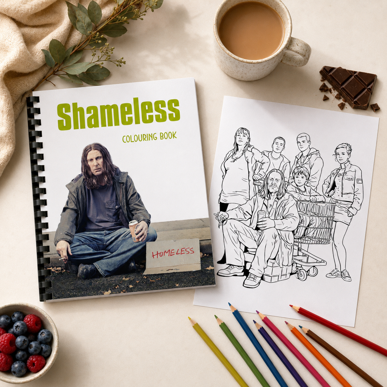 Shameless Inspired Adult Colouring Book