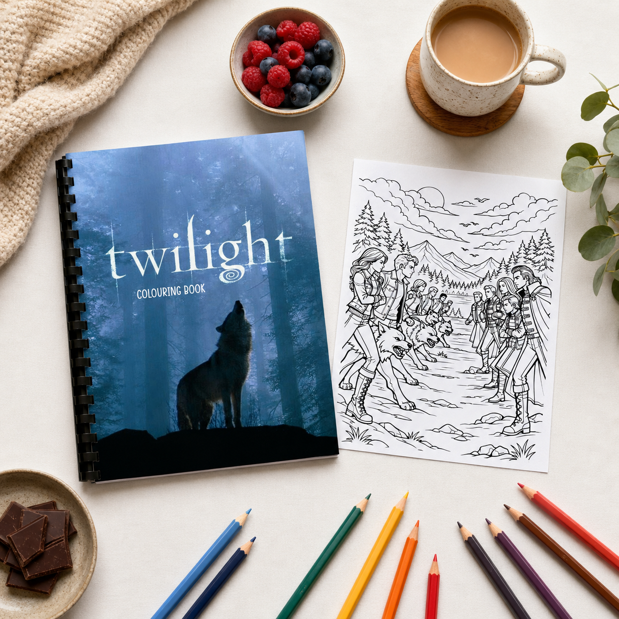 Twilight Inspired A4 Colouring Book
