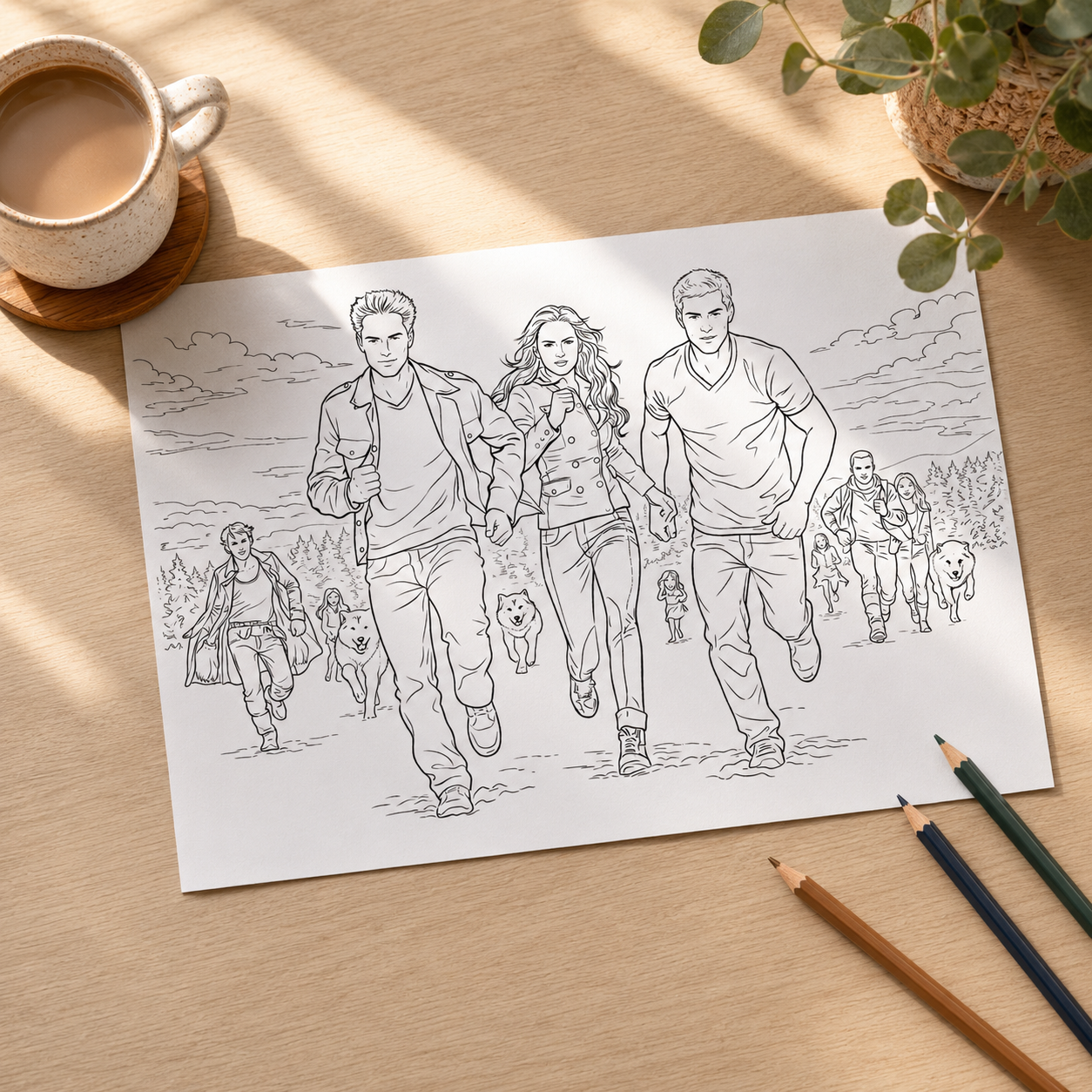 Twilight Inspired A4 Colouring Book