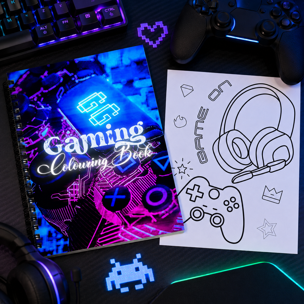 Gaming Colouring Book for Teens – 20 Premium Pages