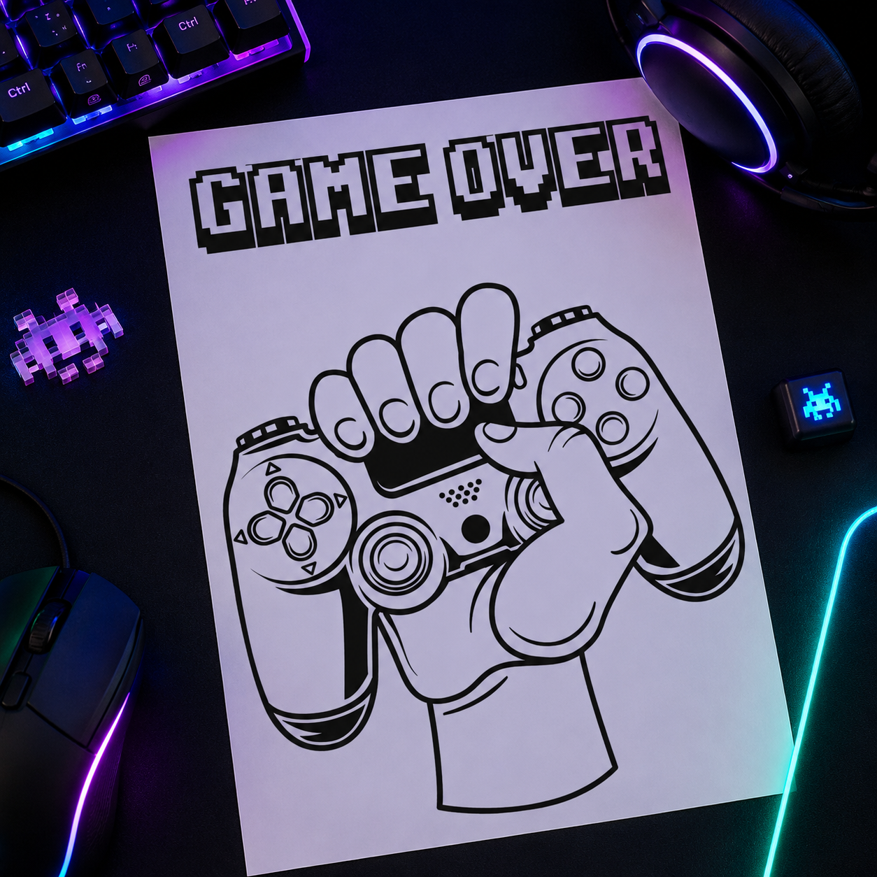 Gaming Colouring Book for Teens – 20 Premium Pages