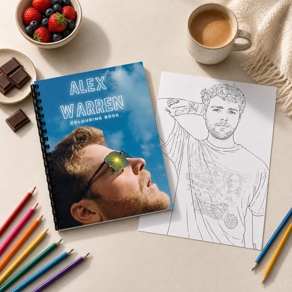 Alex Warren A4 Colouring Book