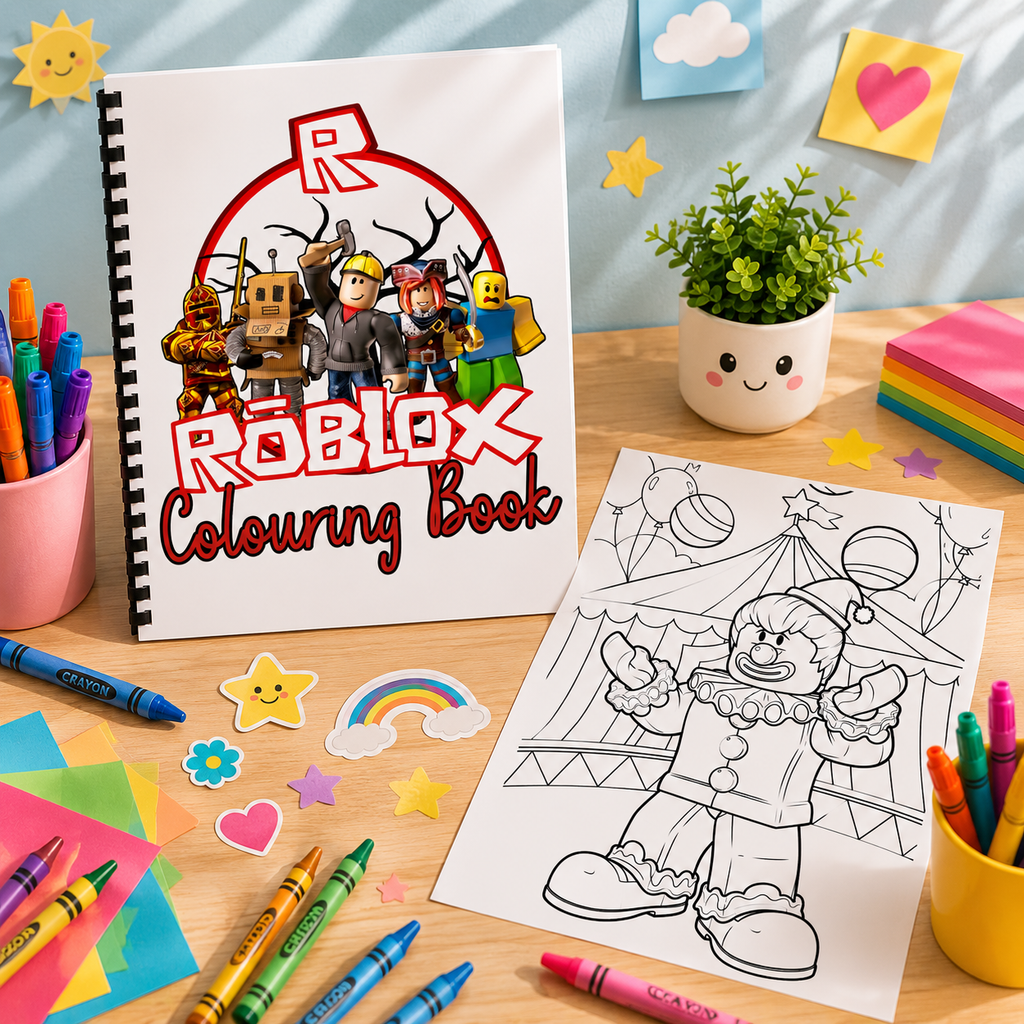 Roblox Inspired Kids Colouring Book – 28 Fun A4 Colouring Pages for Children