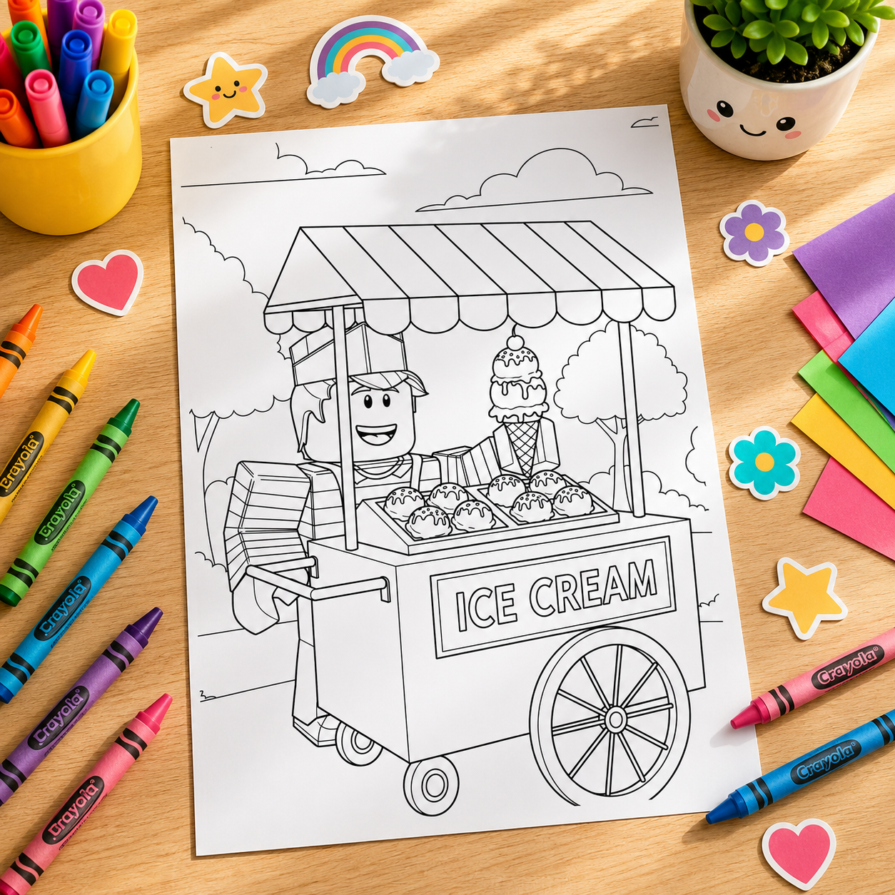 Roblox Inspired Kids Colouring Book – 28 Fun A4 Colouring Pages for Children