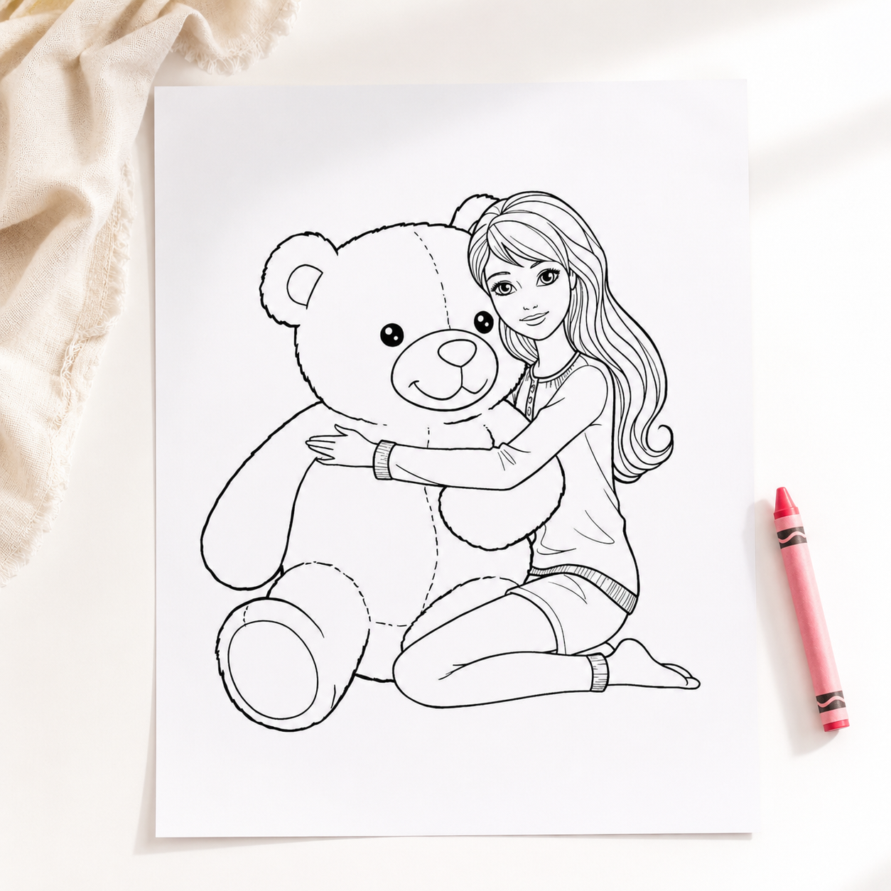 Barbie Inspired Girls Colouring Book