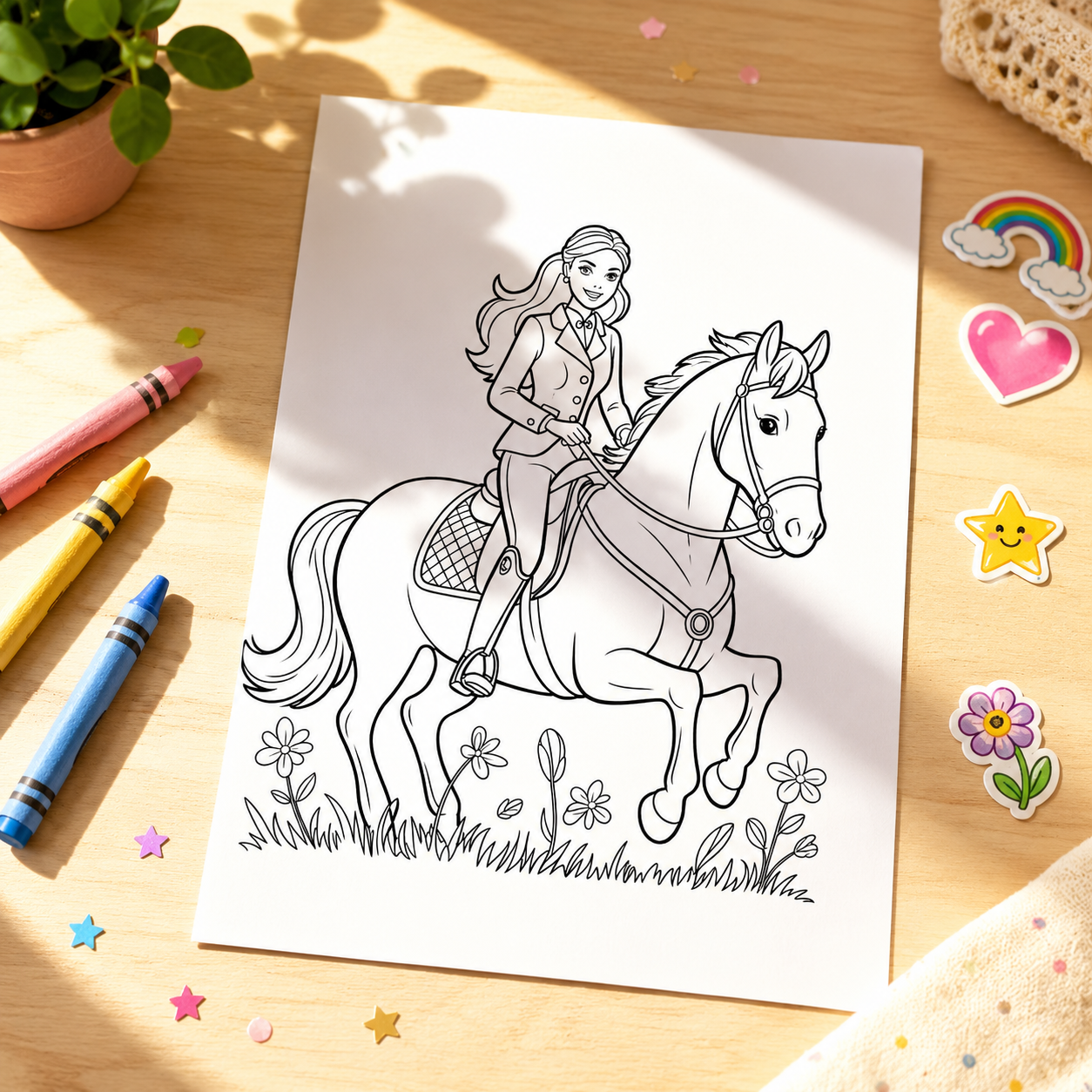 Barbie Inspired Girls Colouring Book