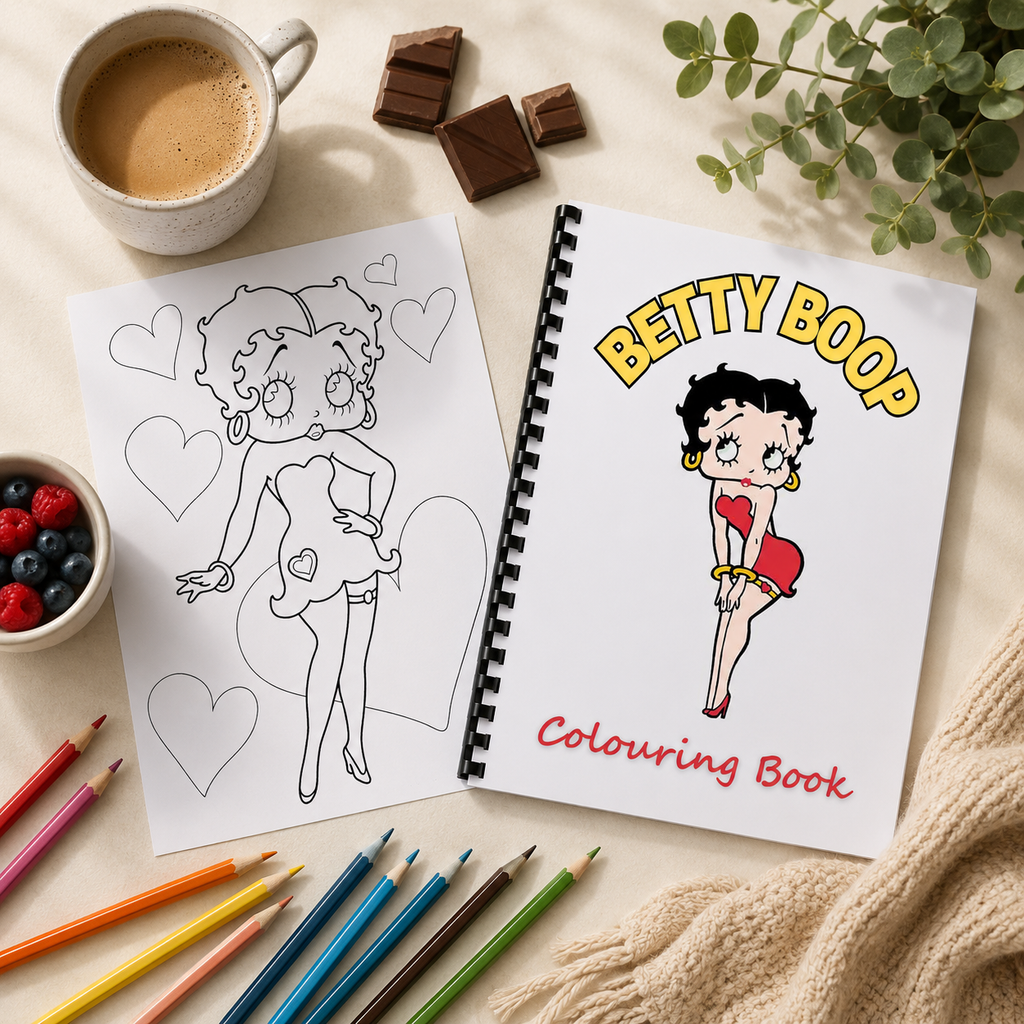 Betty Boop Inspired Colouring Book