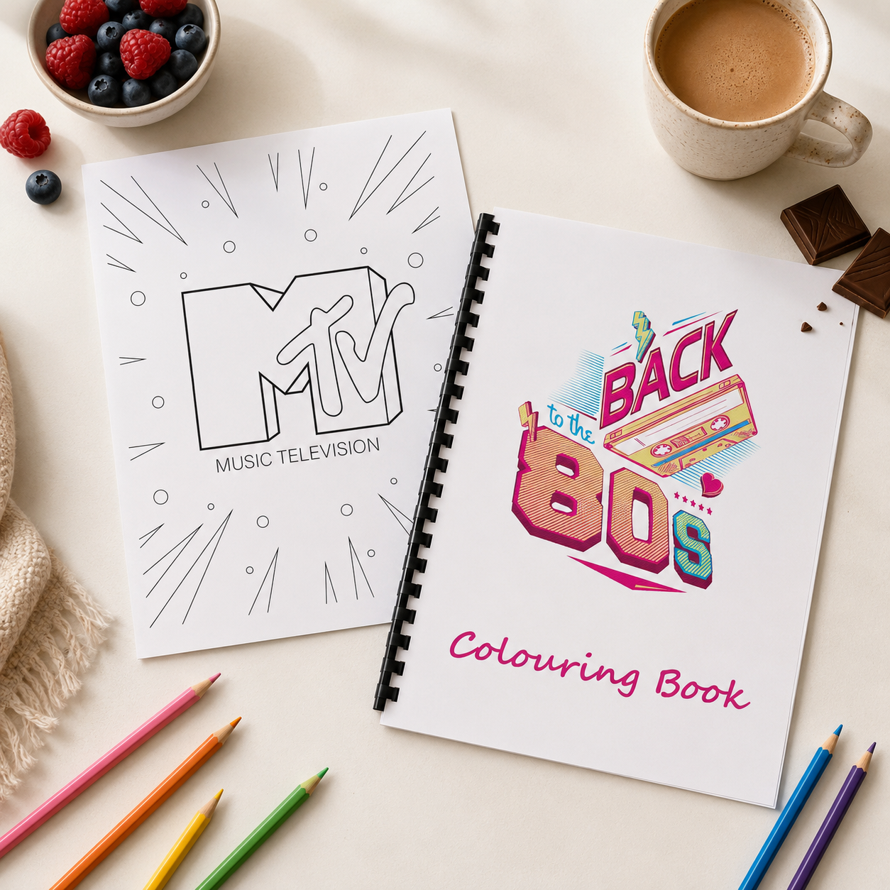 80’s Inspired Colouring Book