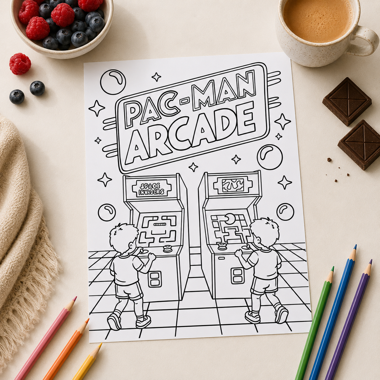 80’s Inspired Colouring Book