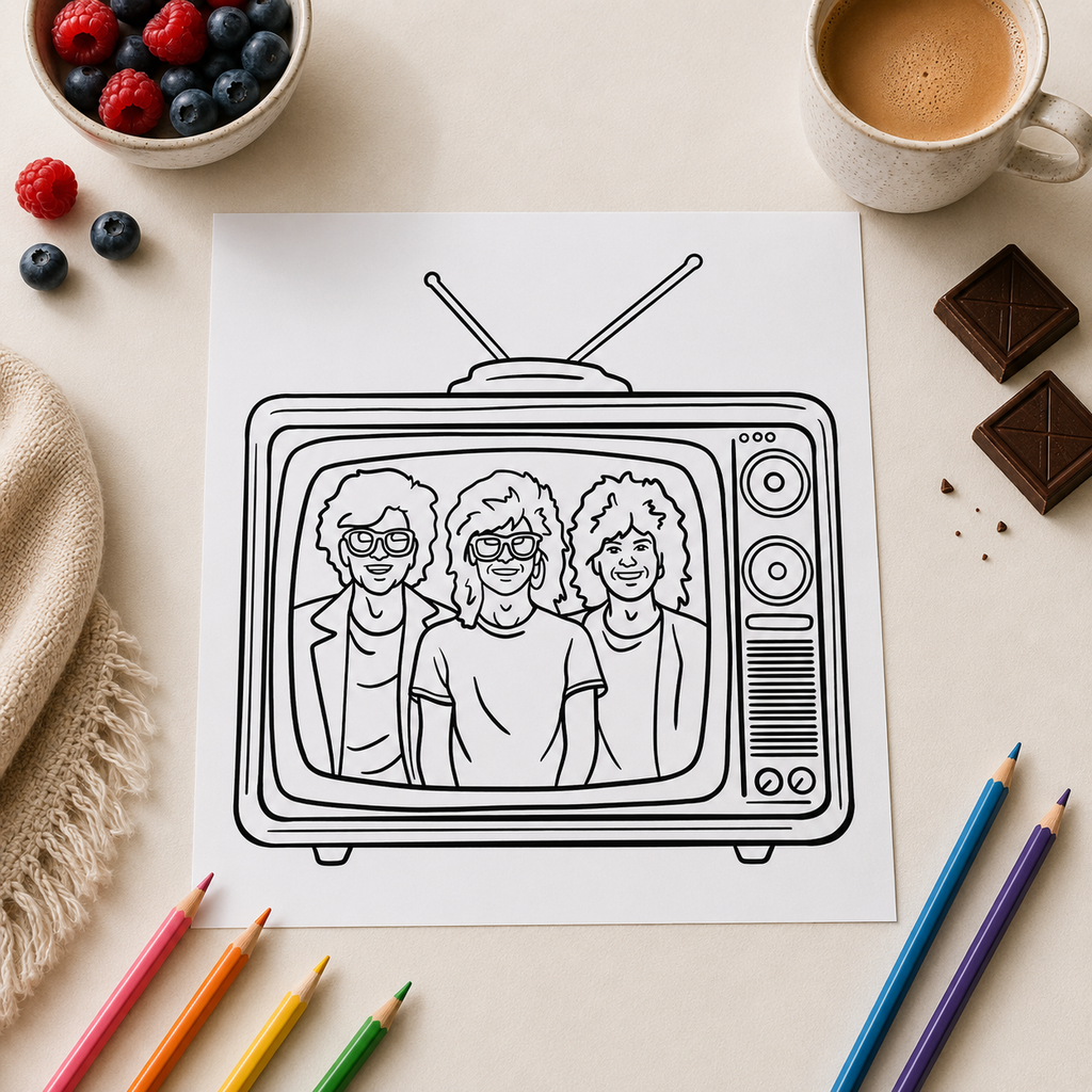 80’s Inspired Colouring Book