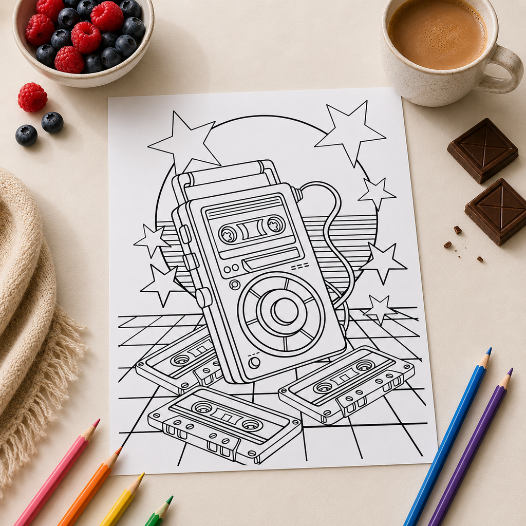 80’s Inspired Colouring Book