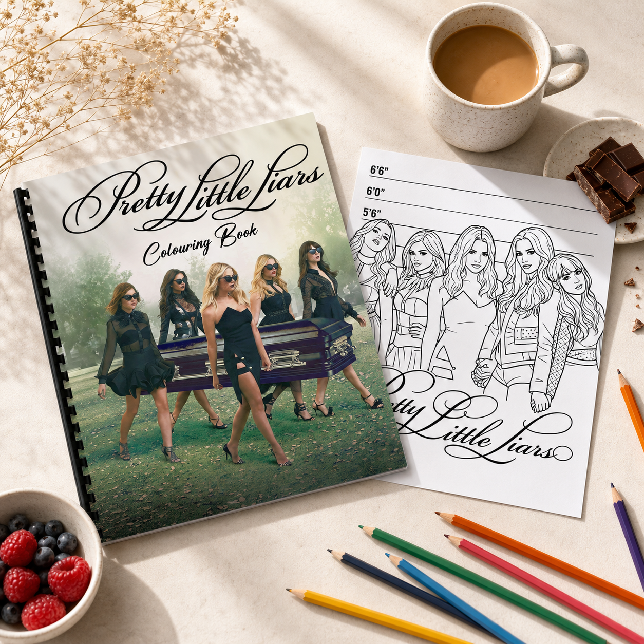Pretty Little Liars Colouring Book – A4, 20 Pages, 120gsm Paper