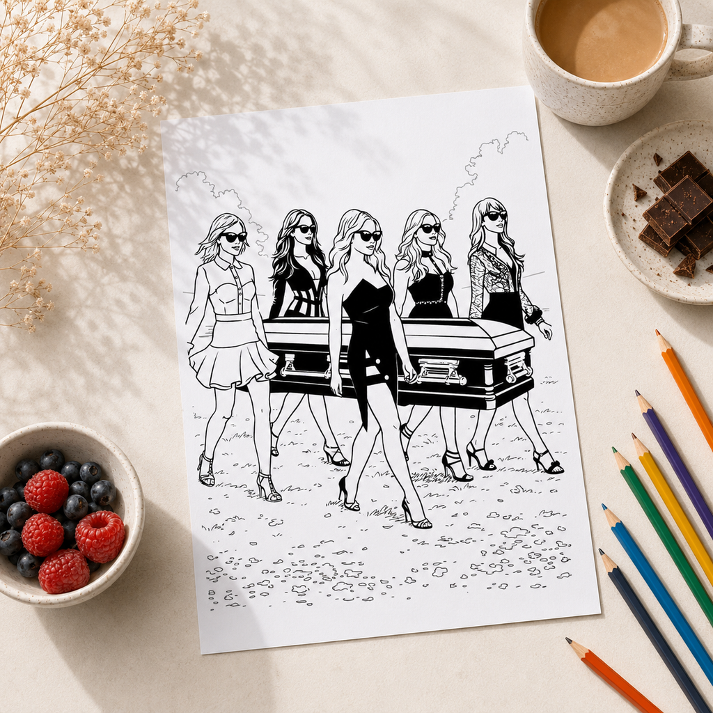 Pretty Little Liars Colouring Book – A4, 20 Pages, 120gsm Paper