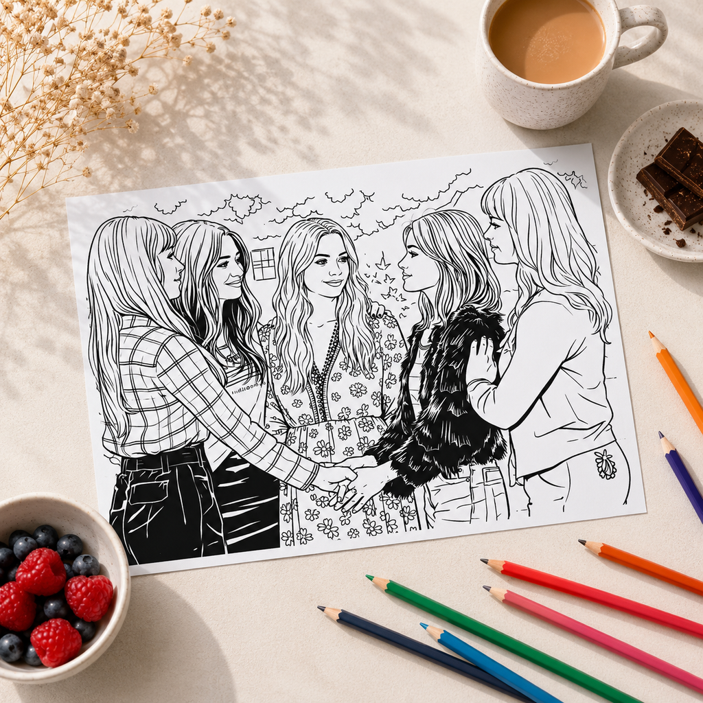 Pretty Little Liars Colouring Book – A4, 20 Pages, 120gsm Paper