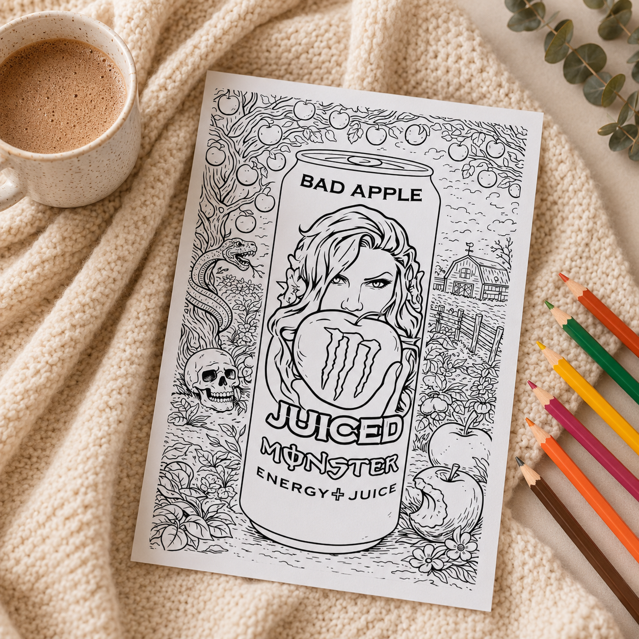 A4 Monster‑Inspired Colouring Book