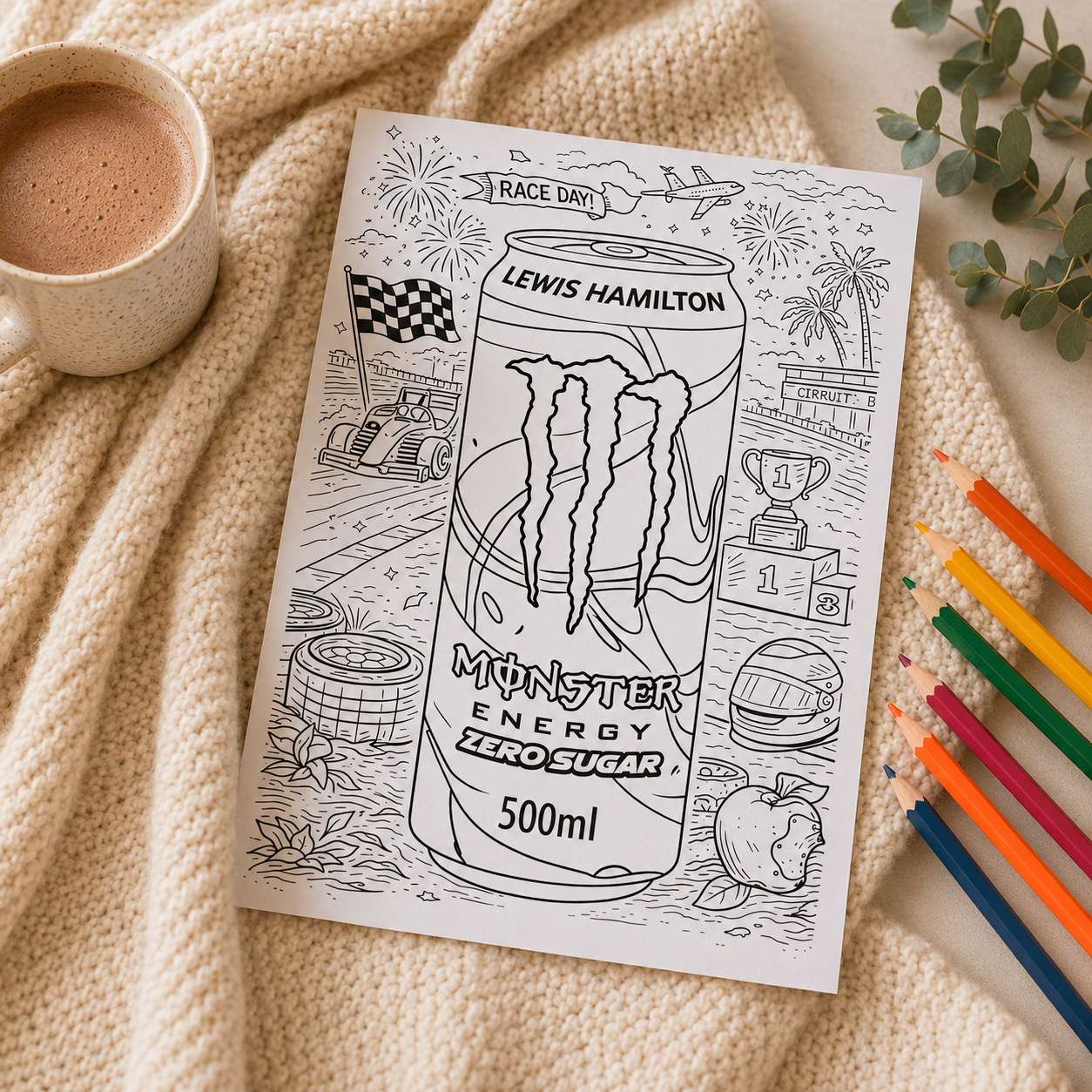 A4 Monster‑Inspired Colouring Book