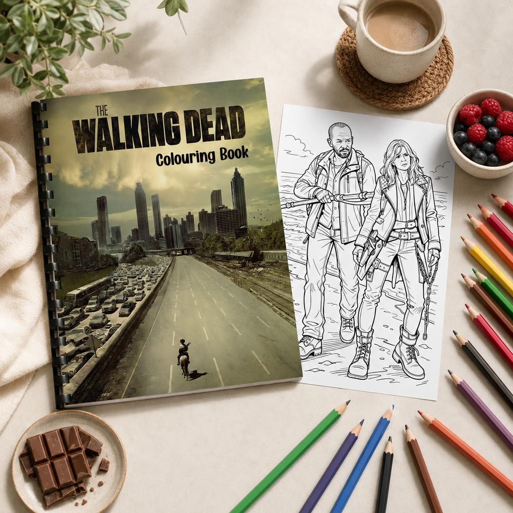 The Walking Dead Inspired Colouring Book – A4 Adult Colouring Pages