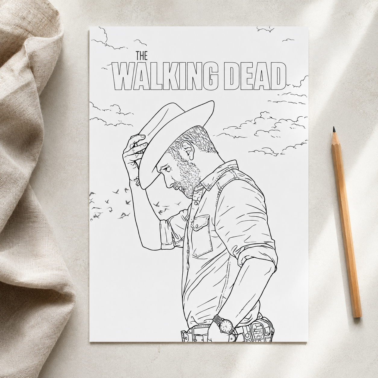 The Walking Dead Inspired Colouring Book – A4 Adult Colouring Pages