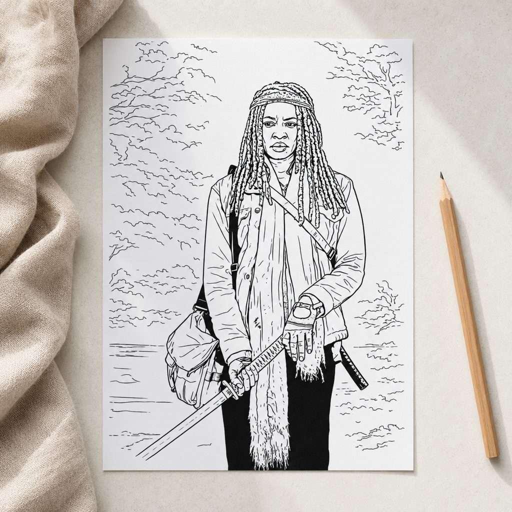 The Walking Dead Inspired Colouring Book – A4 Adult Colouring Pages
