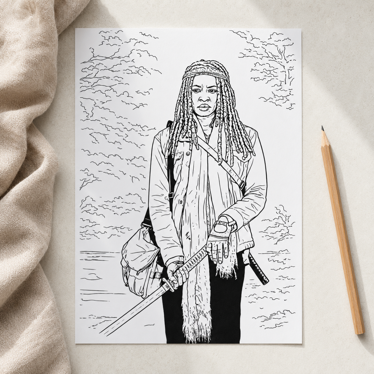 The Walking Dead Inspired Colouring Book – A4 Adult Colouring Pages