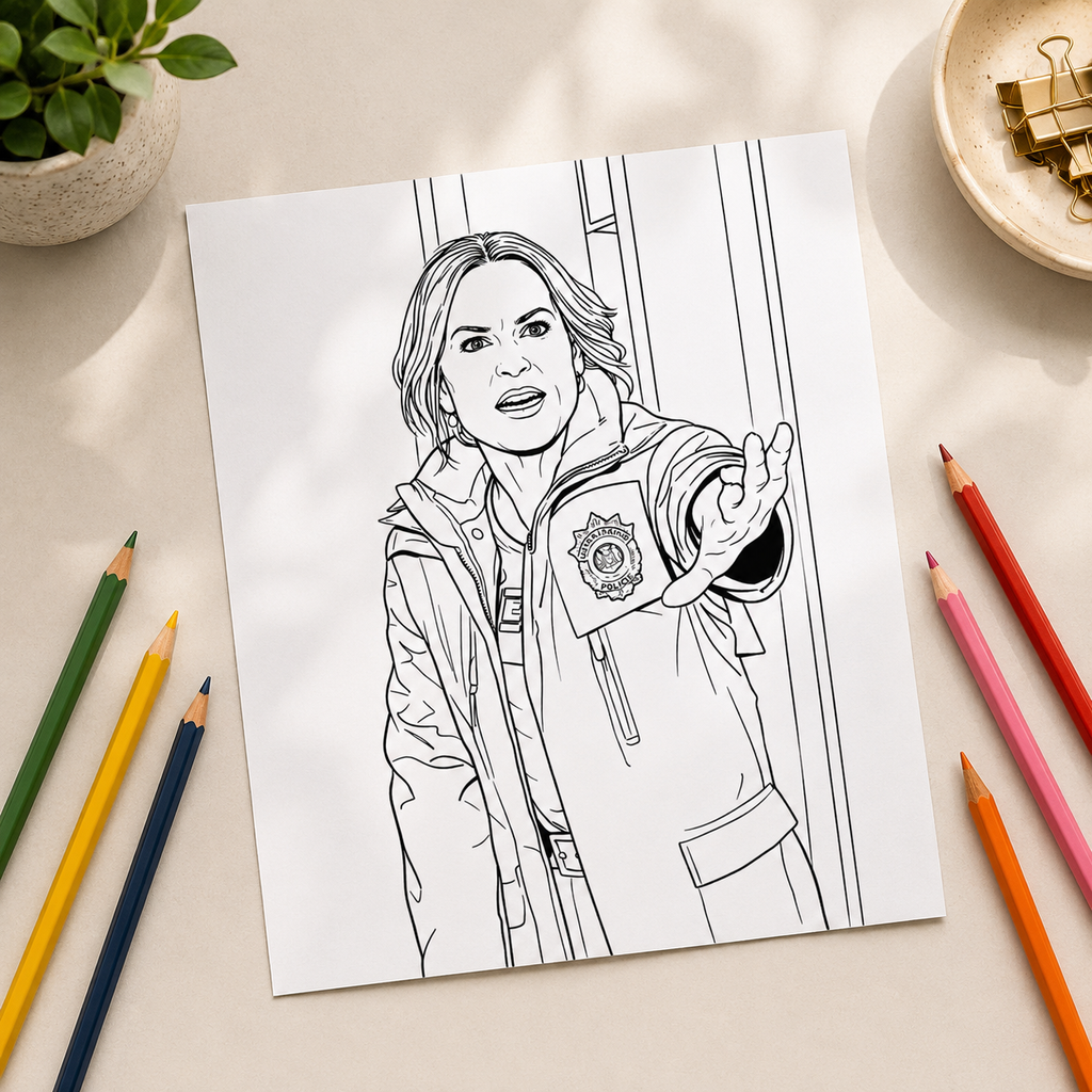Law & Order SVU Inspired Colouring Book