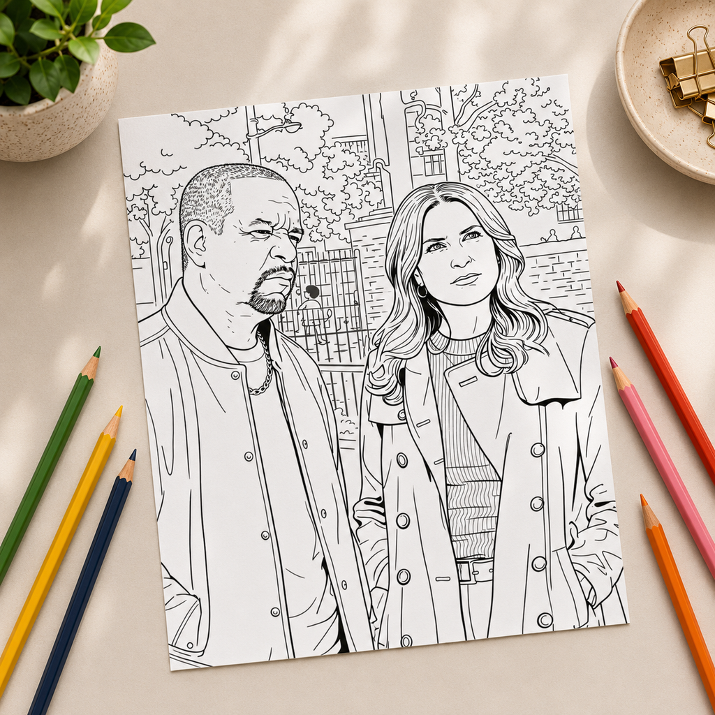 Law & Order SVU Inspired Colouring Book