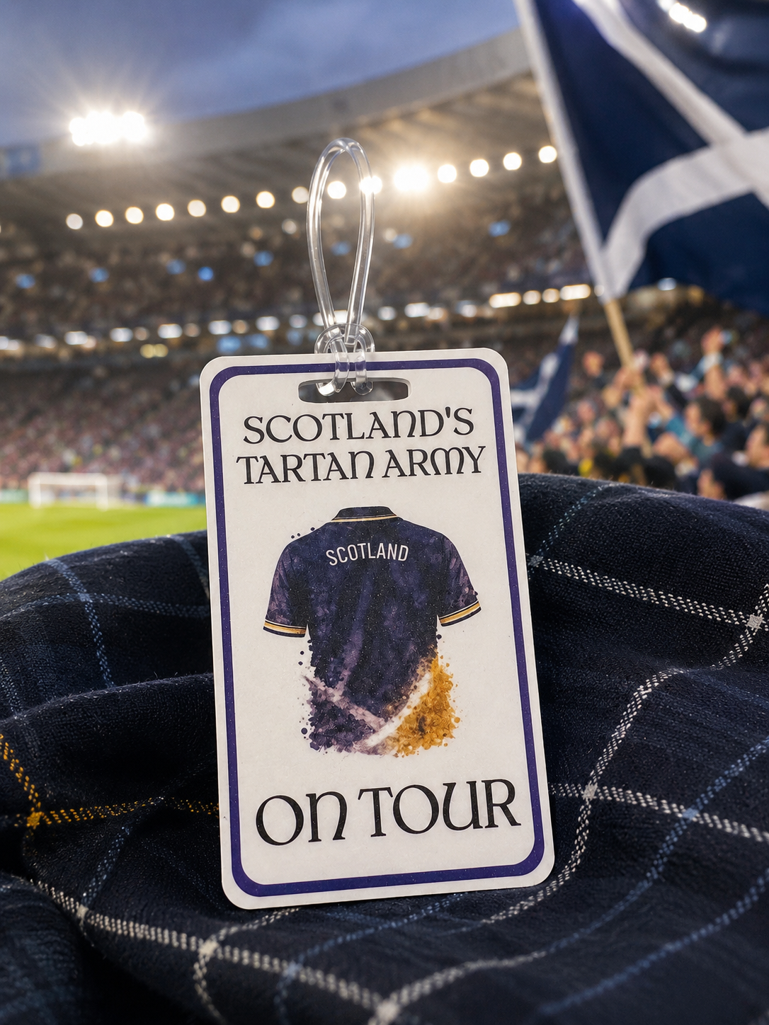 Tartan Army Luggage Tag – 3 Designs | Personalised Travel Tag