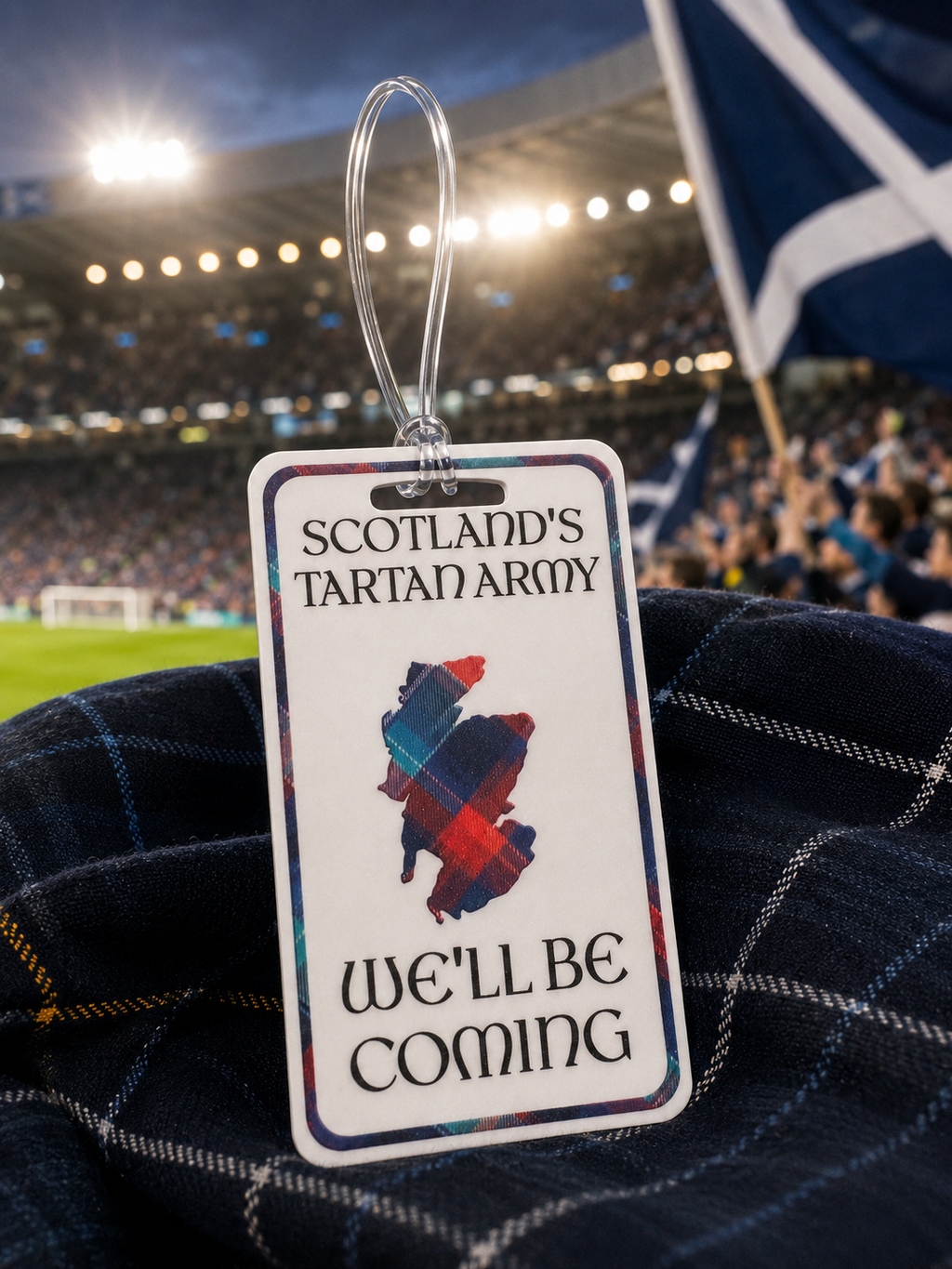 Tartan Army Luggage Tag – 3 Designs | Personalised Travel Tag