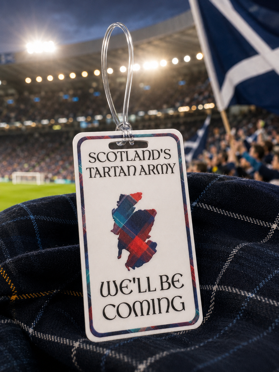 Tartan Army Luggage Tag – 3 Designs | Personalised Travel Tag