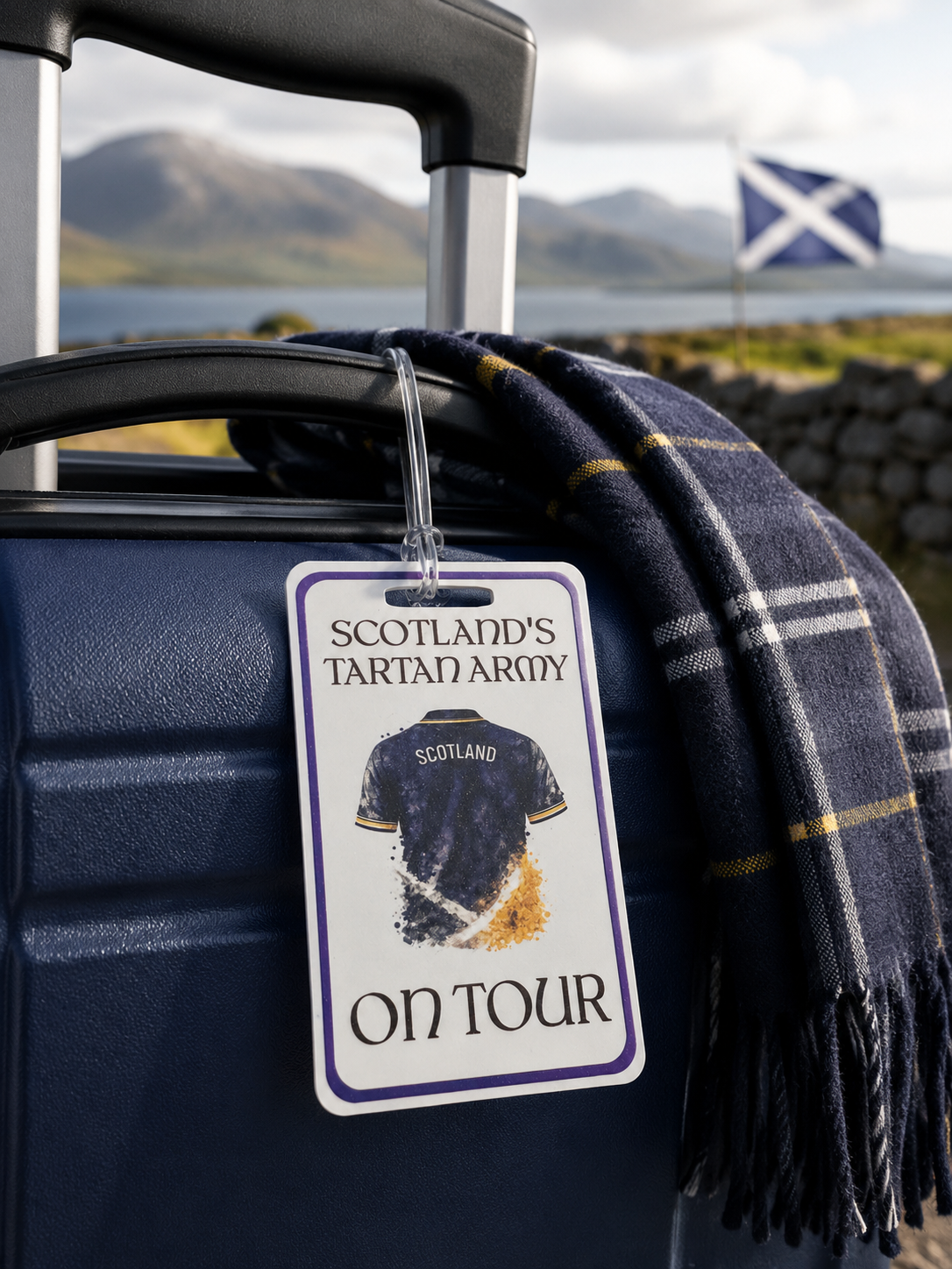 Tartan Army Luggage Tag – 3 Designs | Personalised Travel Tag