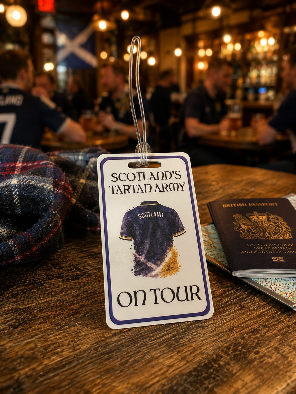 Tartan Army Luggage Tag – 3 Designs | Personalised Travel Tag
