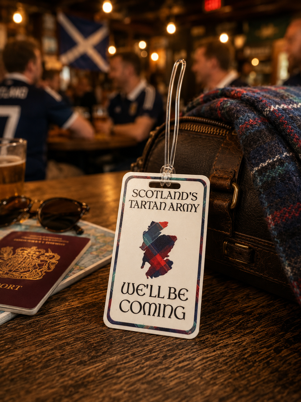 Tartan Army Luggage Tag – 3 Designs | Personalised Travel Tag