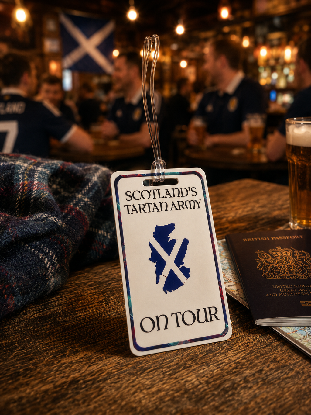 Tartan Army Luggage Tag – 3 Designs | Personalised Travel Tag