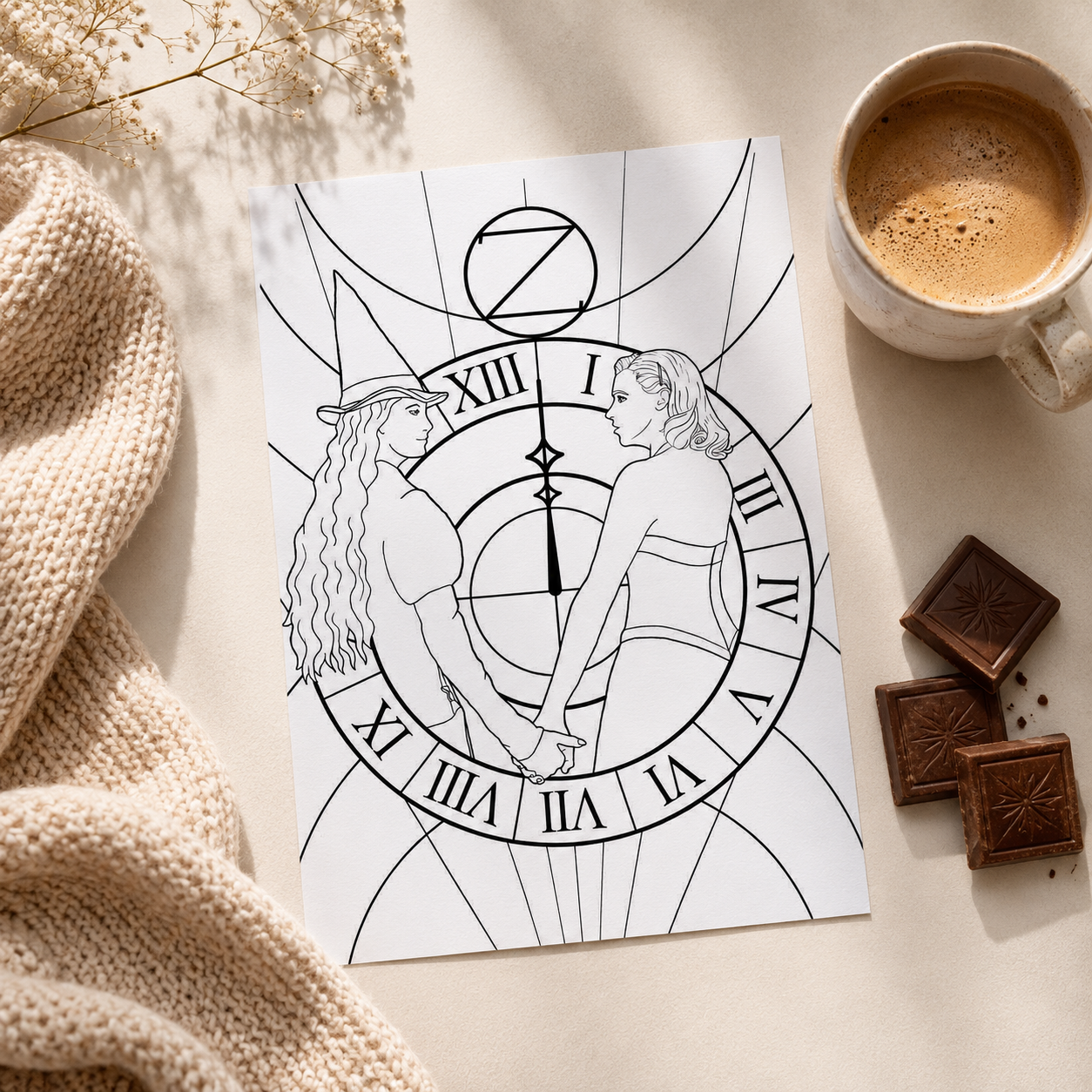 Magical Witches Inspired Colouring Book