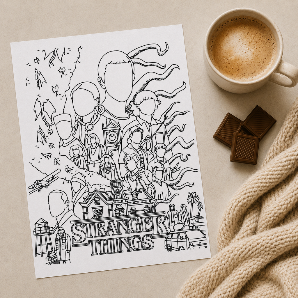 Stranger Things colouring book