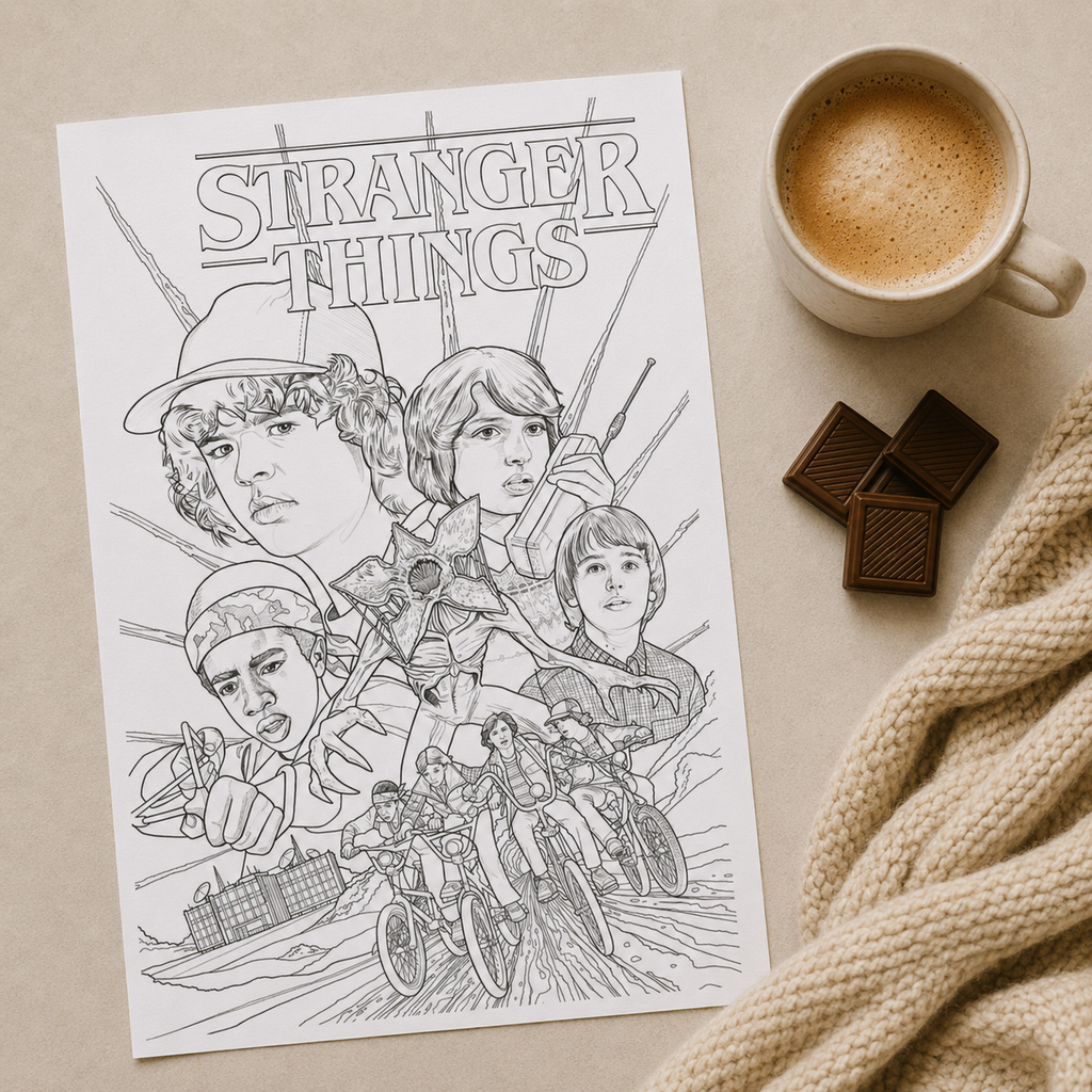 Stranger Things colouring book