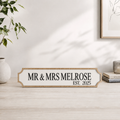 Personalised Newly Wed Street Sign Plaque | Custom Mr & Mrs Wedding Sign | Wedding Gift for Couple | Engagement & New Home Decor